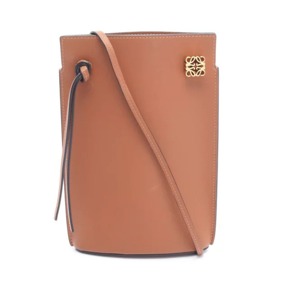 Loewe Dice Pocket Shoulder Bag Leather Brown